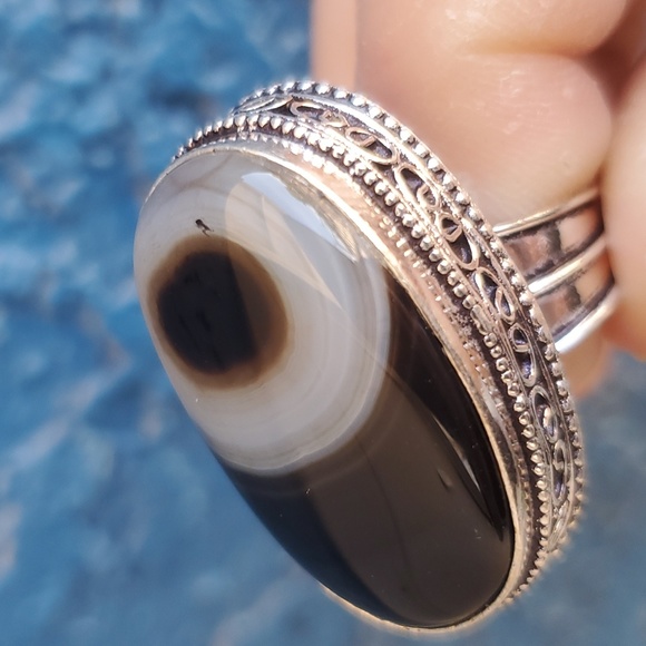 New Botswana Agate 925 Silver Ring. - Picture 11 of 16